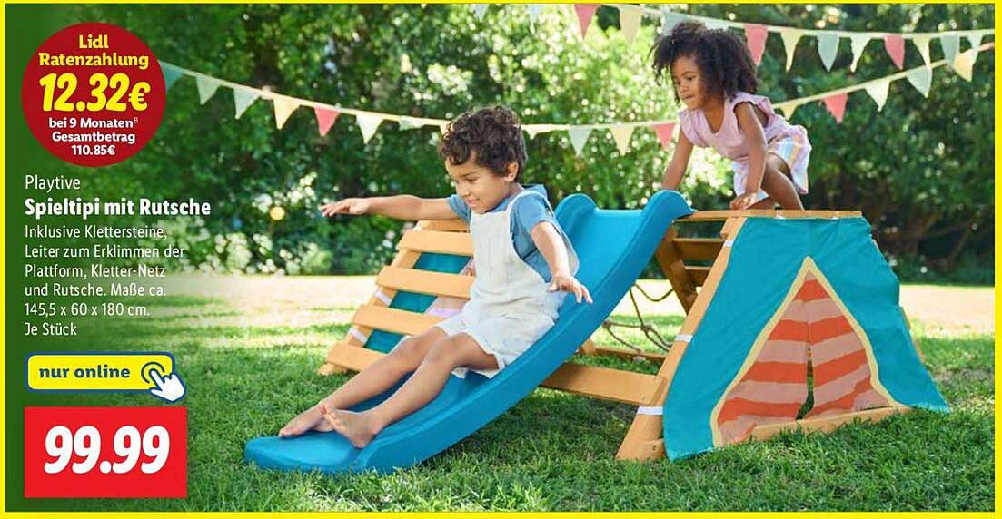 Playtive Spieltipi mit Rutsche