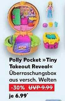 Polly Pocket »Tiny Takeout Reveal« Überraschungsbox aus versch. Welten