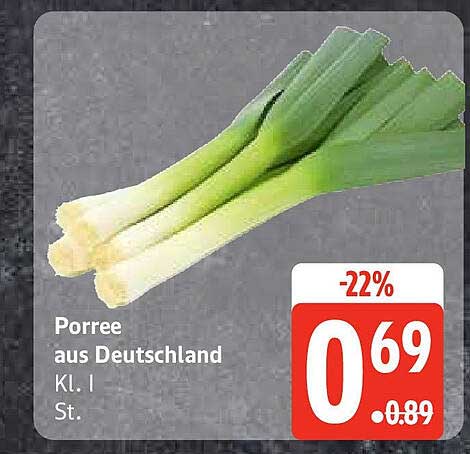Porree aus Deutschland Kl. I