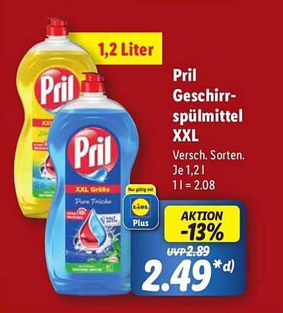 Pril Geschirrspülmittel XXL 1,2 Liter