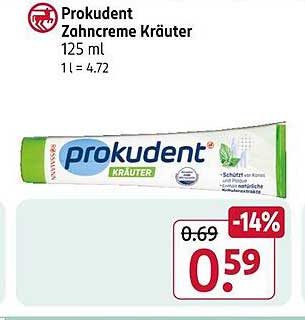 Prokudent Zahncreme Kräuter 125 ml