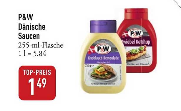 P&W Dänische Saucen 255-ml-Flasche