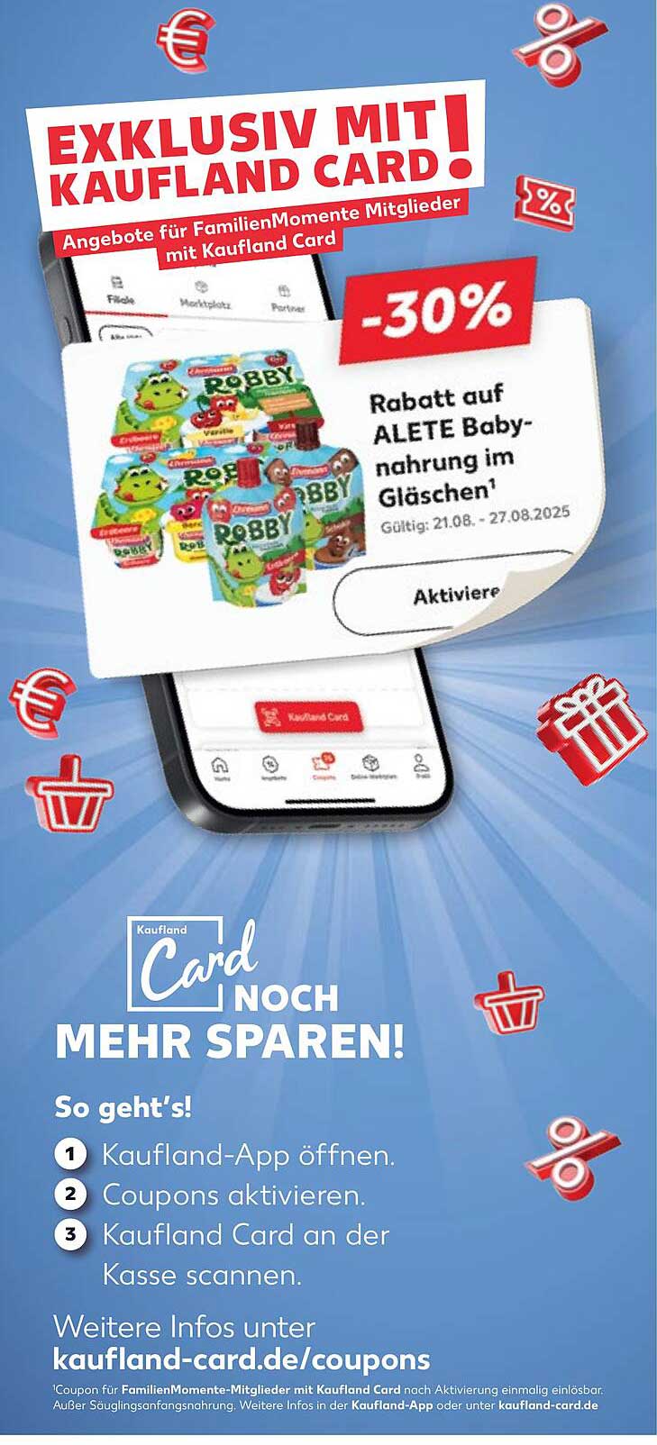 Rabatt auf ALETE Baby-Nahrung im Gläschen