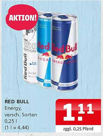 RED BULL Energy, versch. Sorten 0,25 l