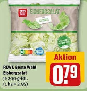 REWE Beste Wahl Eisbergsalat, je 200-g-Btl.