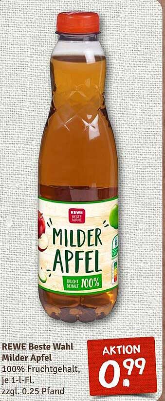 REWE Beste Wahl Milde Apfel 1,0 L