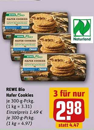 REWE Bio Hafer Cookies - 3 für nur 2,98 €