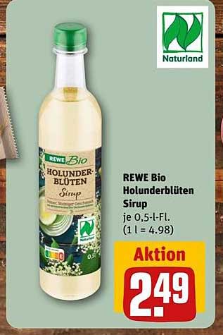 REWE Bio Holunderblüten Sirup je 0,5-l-Fl.