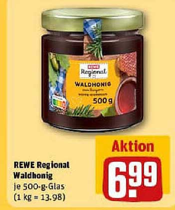 REWE Regional Waldhonig je 500-g-Glas