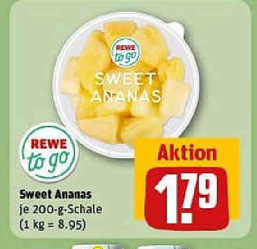 REWE to go Sweet Ananas je 200-g-Schale