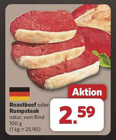 Roastbeef oder Rumpsteak – natur, vom Rind