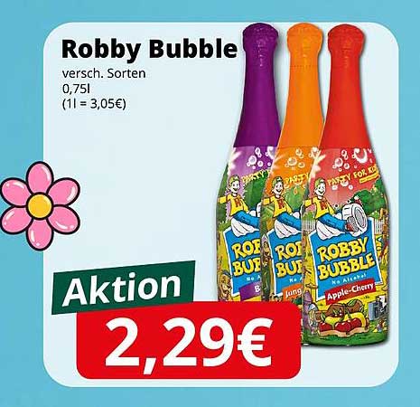 Robby Bubble, 0,75l - verschiedene Sorten