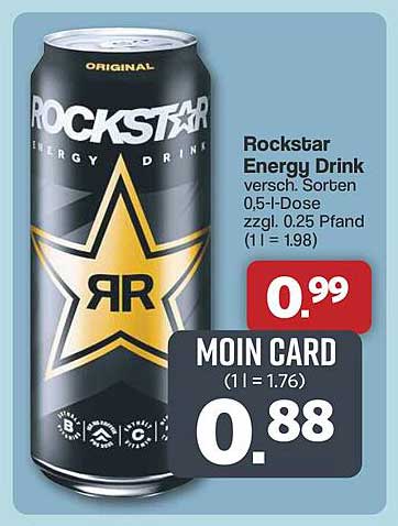 Rockstar Energy Drink - verschiedene Sorten (0,5 l-Dose)