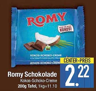 Romy Schokolade Kokos-Schoko-Creme 200g Tafel