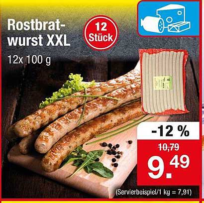 Rostbratwurst XXL 12 Stück