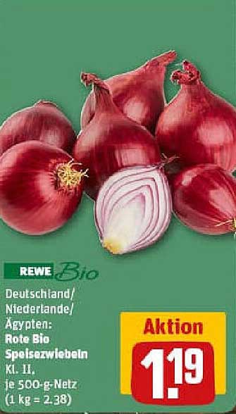Rote Bio Speisezwiebeln - Aktion