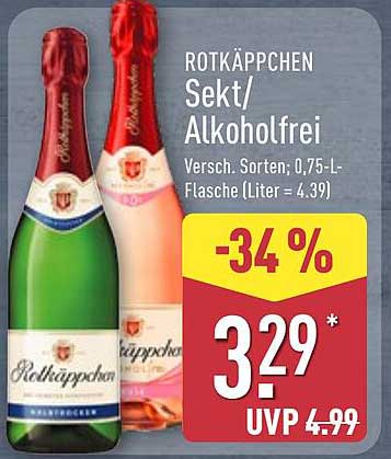 ROTKAePPCHEN Sekt/Alkoholfrei 0,75-L-Flasche