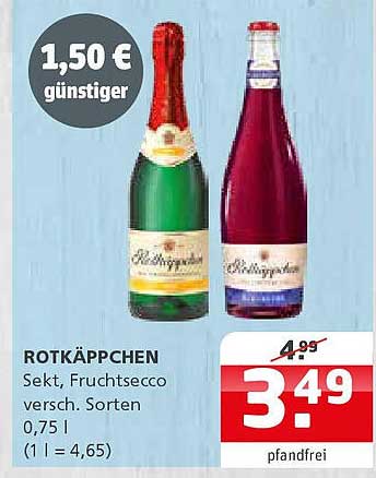 ROTKÄPPCHEN Sekt, Fruchtsecco verschiedene Sorten 0,75 l