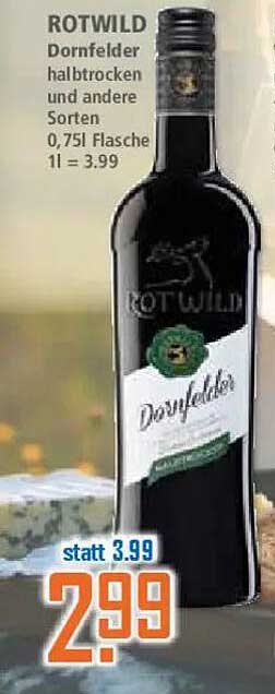 ROTWILD Dornfelder halbtrocken