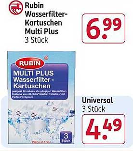Rubin Wasserfilter-Kartuschen Multi Plus 3 Stück