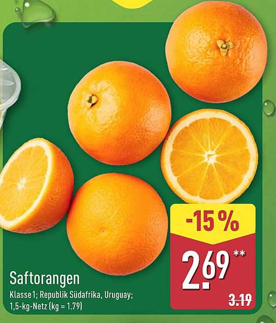 Saftorangen - Klasse 1 - 1,5-kg-Netz