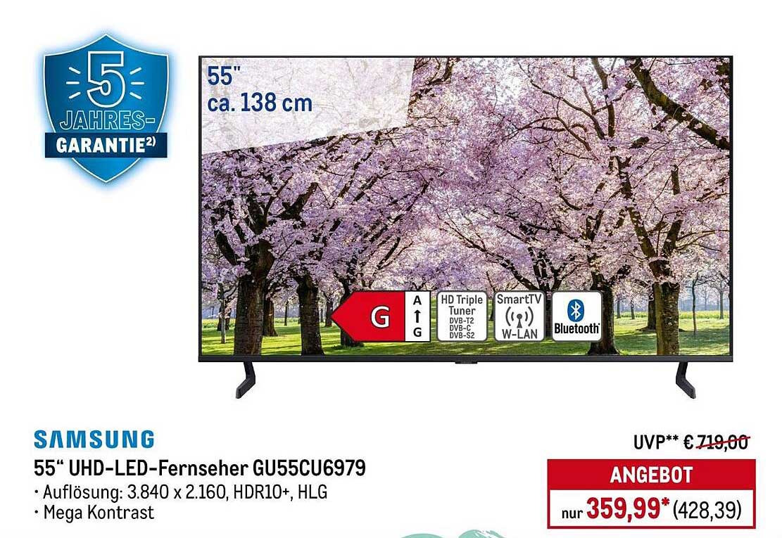 Samsung 55" UHD-LED-Fernseher GU55CU6979