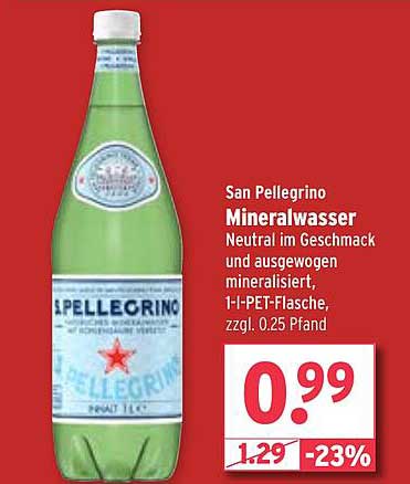 San Pellegrino Mineralwasser