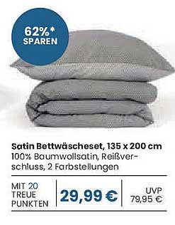 Satín Bettwäsche Set, 135 x 200 cm