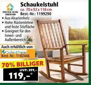 Schaukelstuhl aus Akazienholz