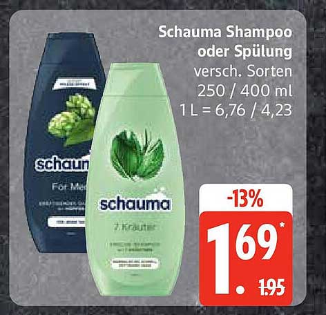Schauma Shampoo oder Spülung 250/400 ml