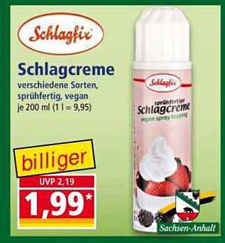 Schlagfix Schlagcreme, verschiedene Sorten, sprühfertig, vegan je 200 ml