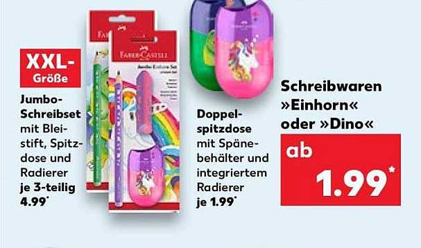 Schreibwaren 'Einhornt' oder 'Dino' - Ab 1,99€
