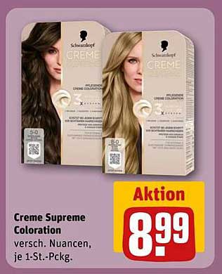 Schwarzkopf Creme Supreme Coloration - Verschiedene Nuancen, je 1-St.-Pckg.
