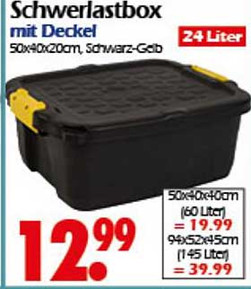 Schwerlastbox mit Deckel 24 Liter