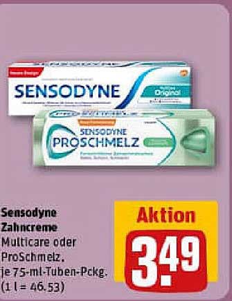Sensodyne Zahnpasta Multicare oder ProSchmelz, 75 ml-Tuben-Pckg.