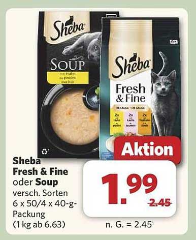 Sheba Fresh & Fine oder Soup - 6 x 50/4 x 40-g-Packung