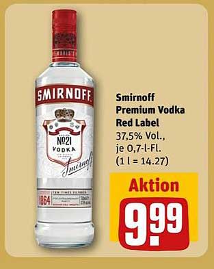 Smirnoff Premium Vodka Red Label 0,7 l
