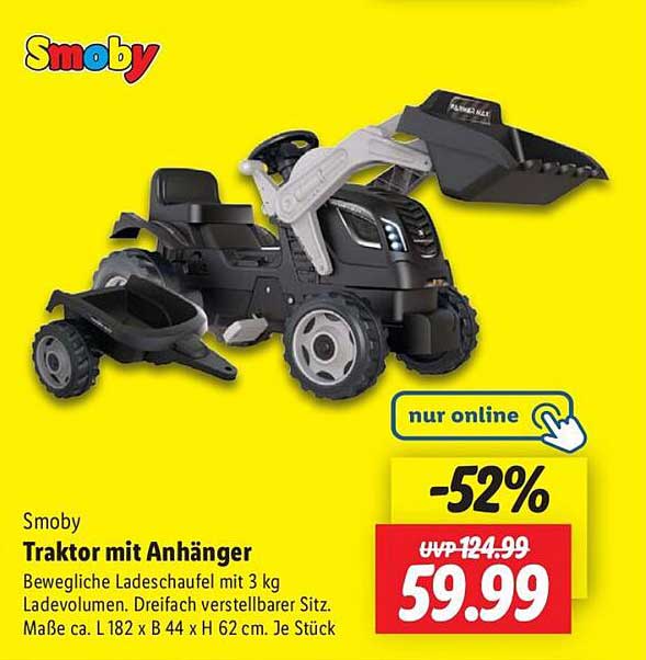 Smoby Traktor mit Anhänger
