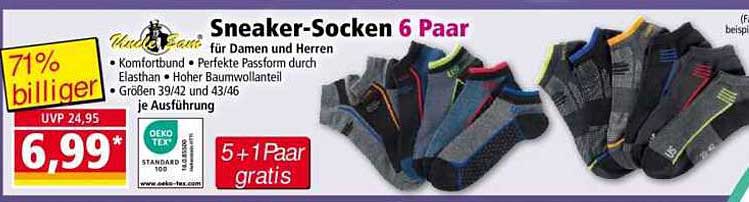Sneaker-Socken 6 Paar
