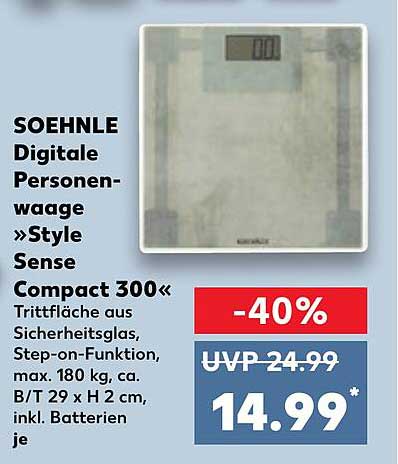 SOEHNLE Digitale Personenwaage »Style Sense Compact 300«