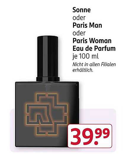 Sonne oder Paris Man oder Paris Woman Eau de Parfum je 100 ml