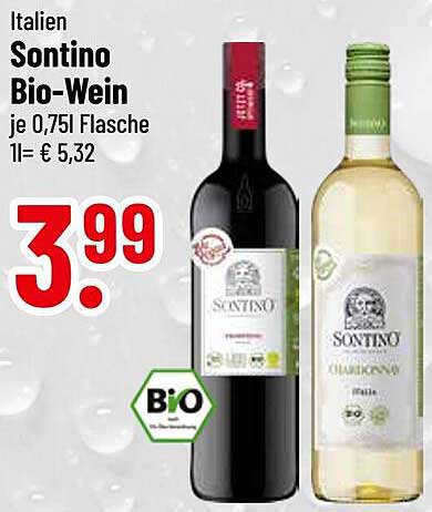 Sontino Bio-Wein je 0,751 Flasche