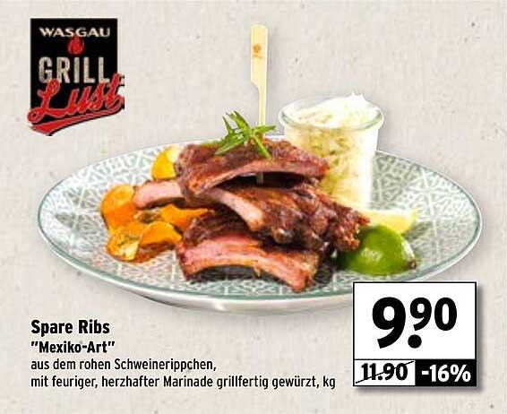 Spare Ribs 'Mexiko-Art'
