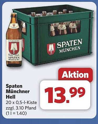 Spaten Münchner Hell 20 x 0,5-L-Kiste