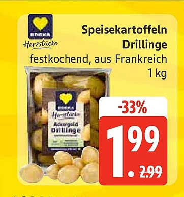 Speisekartoffeln Drillinge festkochend, aus Frankreich, 1 kg