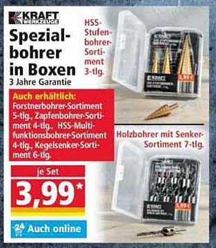 Spezialbohrer in Boxen – 3 Jahre Garantie