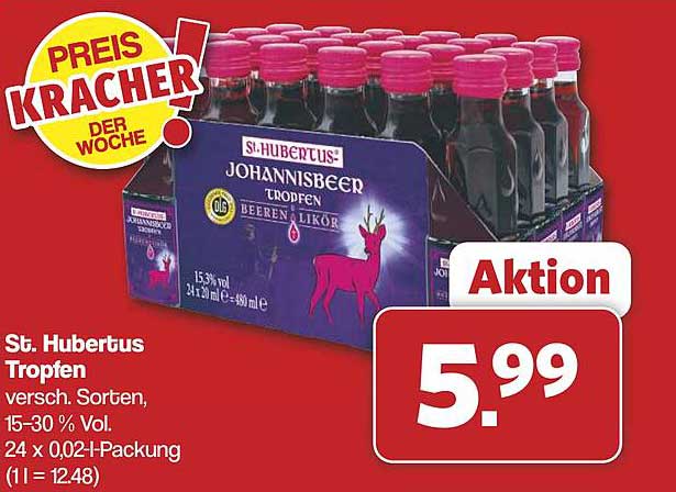 St. Hubertus Johannisbeer Tropfen - 24 x 0,02 l