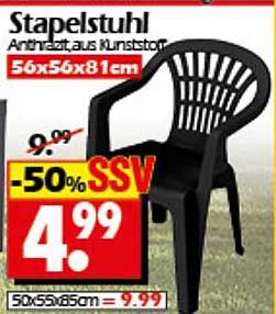 Stapelstuhl - Anthrazit aus Kunststoff