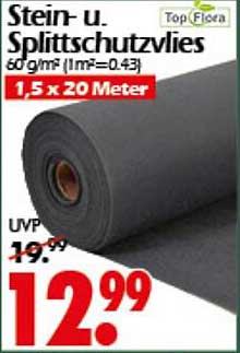 Stein- und Splittschutzvlies 1,5 x 20 Meter