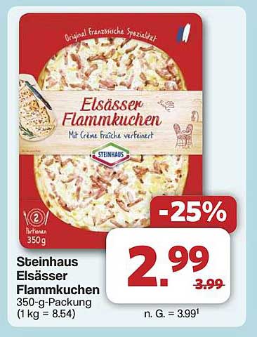 Steinhaus Elsässer Flammkuchen 350-g-Packung